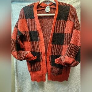 Hippie Rose Red and Black Knit Sweater